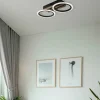 Lampa sufitowa LED w kolorze czarno-brązowym - szer. 44,5 cm