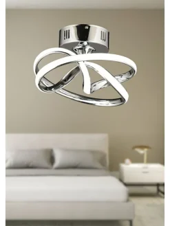 Lampa sufitowa LED w kolorze srebrnym - wys. 20 x Ø 28 cm