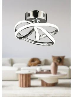 Lampa sufitowa LED w kolorze srebrnym - wys. 20 x Ø 28 cm