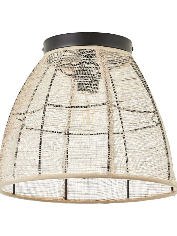 Lampa sufitowa "Tanah" w kolorze kremowym - wys. 32 x Ø 30 cm