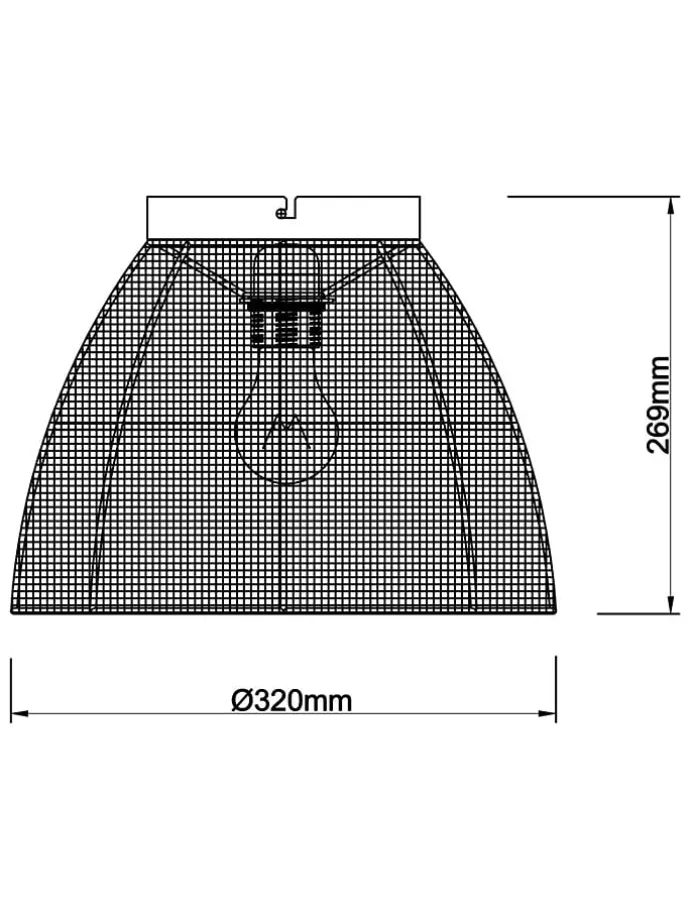 Lampa sufitowa "Tanah" w kolorze kremowym - wys. 32 x Ø 30 cm