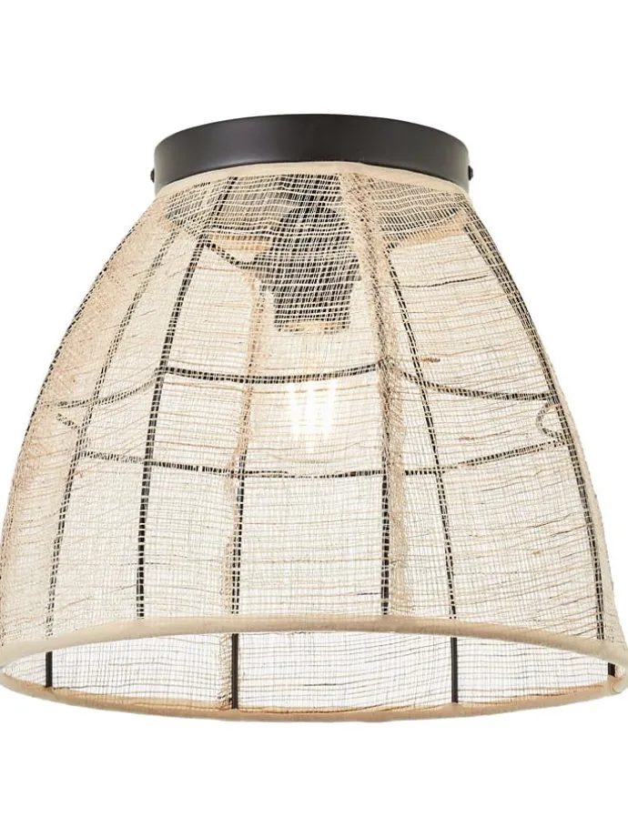 Lampa sufitowa "Tanah" w kolorze kremowym - wys. 32 x Ø 30 cm