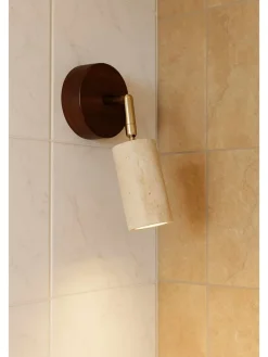 Lampa sufitowa w kolorze beżowo-brązowym - Ø 10 cm