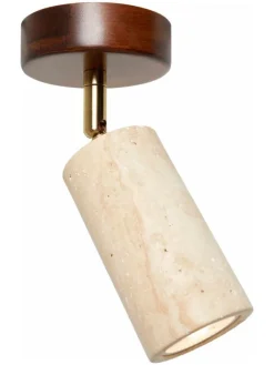 Lampa sufitowa w kolorze beżowo-brązowym - Ø 10 cm