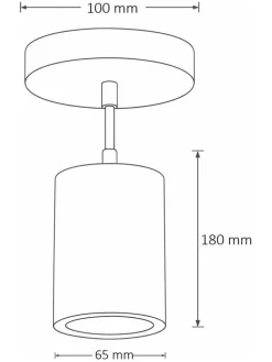 Lampa sufitowa w kolorze beżowo-brązowym - Ø 10 cm