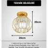 Lampa sufitowa w kolorze złotym - wys. 20 x Ø 20 cm