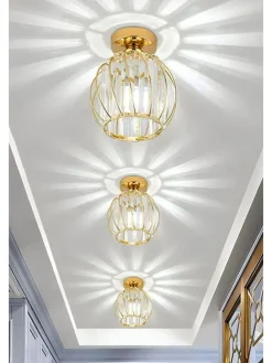 Lampa sufitowa w kolorze złotym - wys. 20 x Ø 20 cm