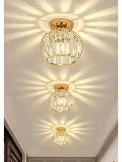Lampa sufitowa w kolorze złotym - wys. 20 x Ø 20 cm