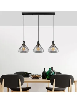 Lampa wisząca "Cafu" w kolorze czarnym - 70 x 121 cm