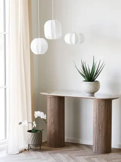 Lampa wisząca "Coventry" w kolorze białym - wys. 15,5 x Ø 28 cm