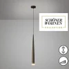 Lampa wisząca LED "Cone" w kolorze czarnym - wys. 160 x Ø 12 cm