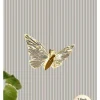 Lampa wisząca LED w kolorze złotym - szer. 20 cm