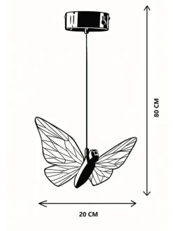 Lampa wisząca LED w kolorze złotym - szer. 20 cm