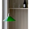 Lampa wisząca "Vela" w kolorze zielonym - wys. 23 x Ø 25 cm