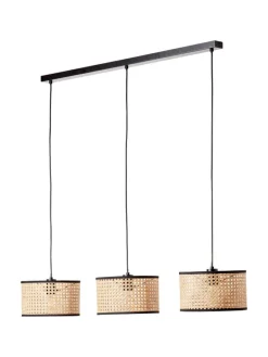 Lampa wisząca "Wiley" w kolorze jasnobrązowym - 110 x 25 cm
