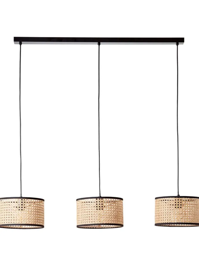 Lampa wisząca "Wiley" w kolorze jasnobrązowym - 110 x 25 cm