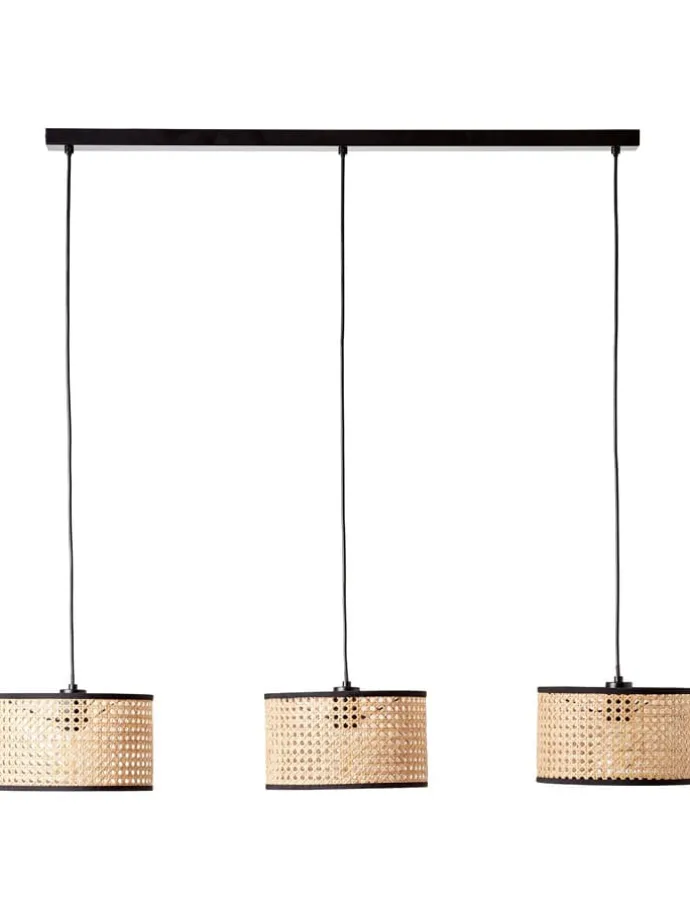 Lampa wisząca "Wiley" w kolorze jasnobrązowym - 110 x 25 cm