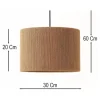 Lampa wisząca w kolorze beżowym - wys. 60 x Ø 30 cm