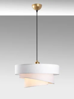 Lampa wisząca w kolorze białym - Ø 40 cm
