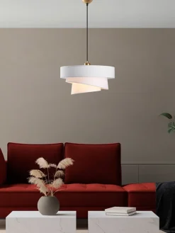 Lampa wisząca w kolorze białym - Ø 40 cm