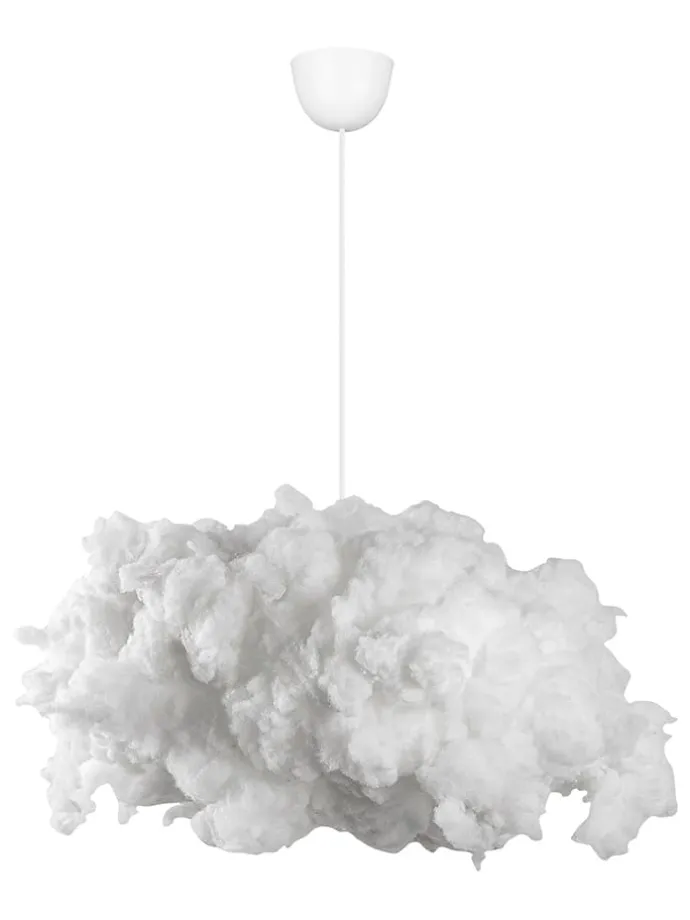 Lampa wisząca w kolorze białym - wys. 80 x Ø 60 cm