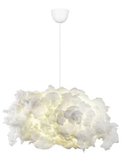 Lampa wisząca w kolorze białym - wys. 80 x Ø 60 cm