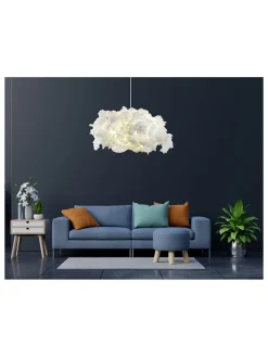 Lampa wisząca w kolorze białym - wys. 80 x Ø 60 cm