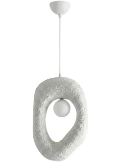 Lampa wisząca w kolorze białym - 30 x 90 cm