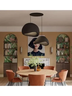 Lampa wisząca w kolorze czarnym - 80 x 120 cm