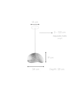 Lampa wisząca w kolorze czarnym - Ø 34 cm