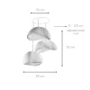 Lampa wisząca w kolorze czarnym - 80 x 120 cm