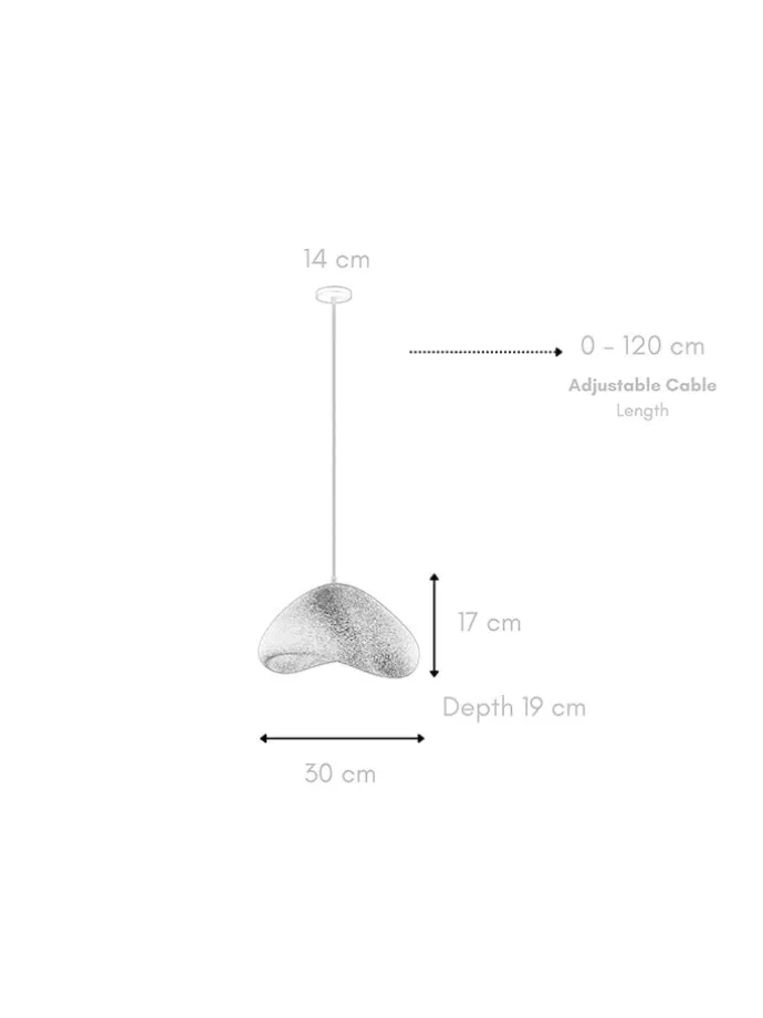 Lampa wisząca w kolorze czarnym - Ø 30 cm