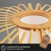 Lampa wisząca w kolorze jasnobrązowym - 120 x 70 cm