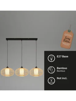 Lampa wisząca w kolorze jasnobrązowym - 120 x 70 cm