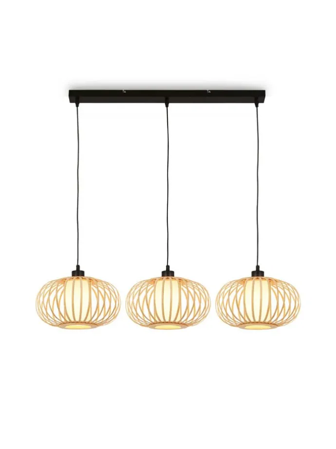 Lampa wisząca w kolorze jasnobrązowym - 120 x 70 cm