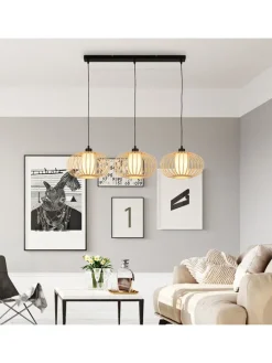 Lampa wisząca w kolorze jasnobrązowym - 120 x 70 cm