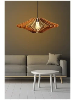 Lampa wisząca w kolorze jasnobrązowym - Ø 59 cm