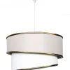 Lampa wisząca w kolorze kremowo-białym - wys. 70 x Ø 30 cm