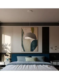 Lampa wisząca w kolorze szarym - Ø 50 cm