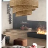 Lampa wisząca w kolorze złoto-beżowym - Ø 40 cm