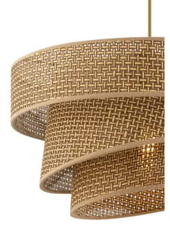 Lampa wisząca w kolorze złoto-beżowym - Ø 40 cm