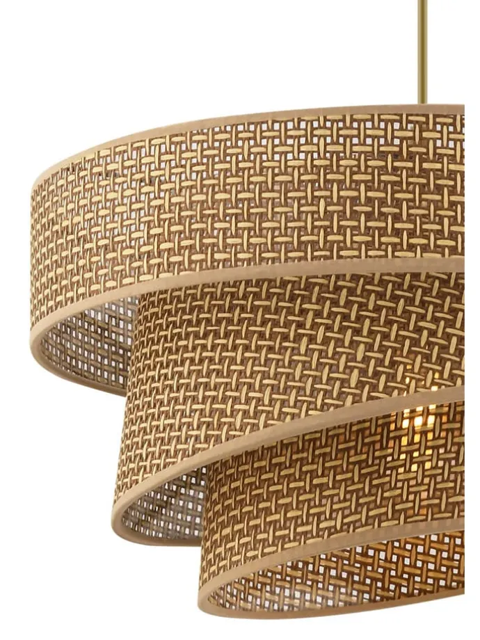 Lampa wisząca w kolorze złoto-beżowym - Ø 40 cm