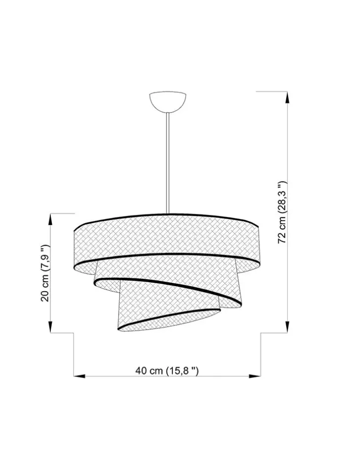 Lampa wisząca w kolorze złoto-beżowym - Ø 40 cm