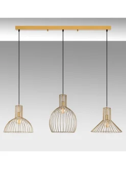 Lampa wisząca w kolorze złotym - 148 x 124 cm