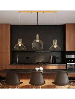 Lampa wisząca w kolorze złotym - 148 x 124 cm