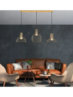 Lampa wisząca w kolorze złotym - 148 x 124 cm