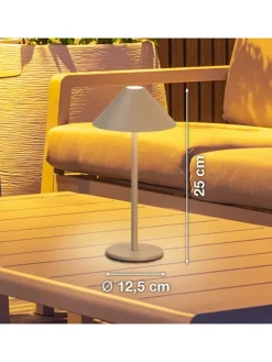 Lampa zewnętrzna LED "Prato" w kolorze beżowym - wys. 25 x Ø 12,5 cm