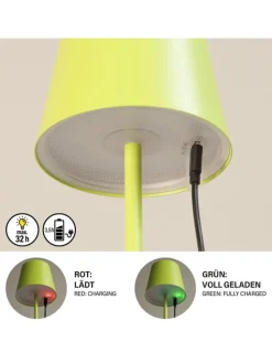 Lampa zewnętrzna LED "Viletto" w kolorze limonkowym - wys. 36 x Ø 11 cm
