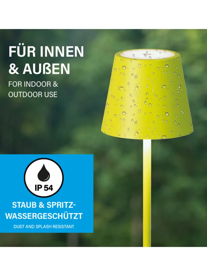 Lampa zewnętrzna LED "Viletto" w kolorze limonkowym - wys. 36 x Ø 11 cm