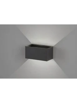 Lampa zewnętrzna LED "Wallo" w kolorze czarnym - 20 x 10 x 10 cm